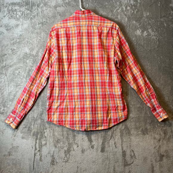 ETON‎ Linen Blend Contemporary Button Down Plaid Shirt Mens Size Large - Picture 4 of 7